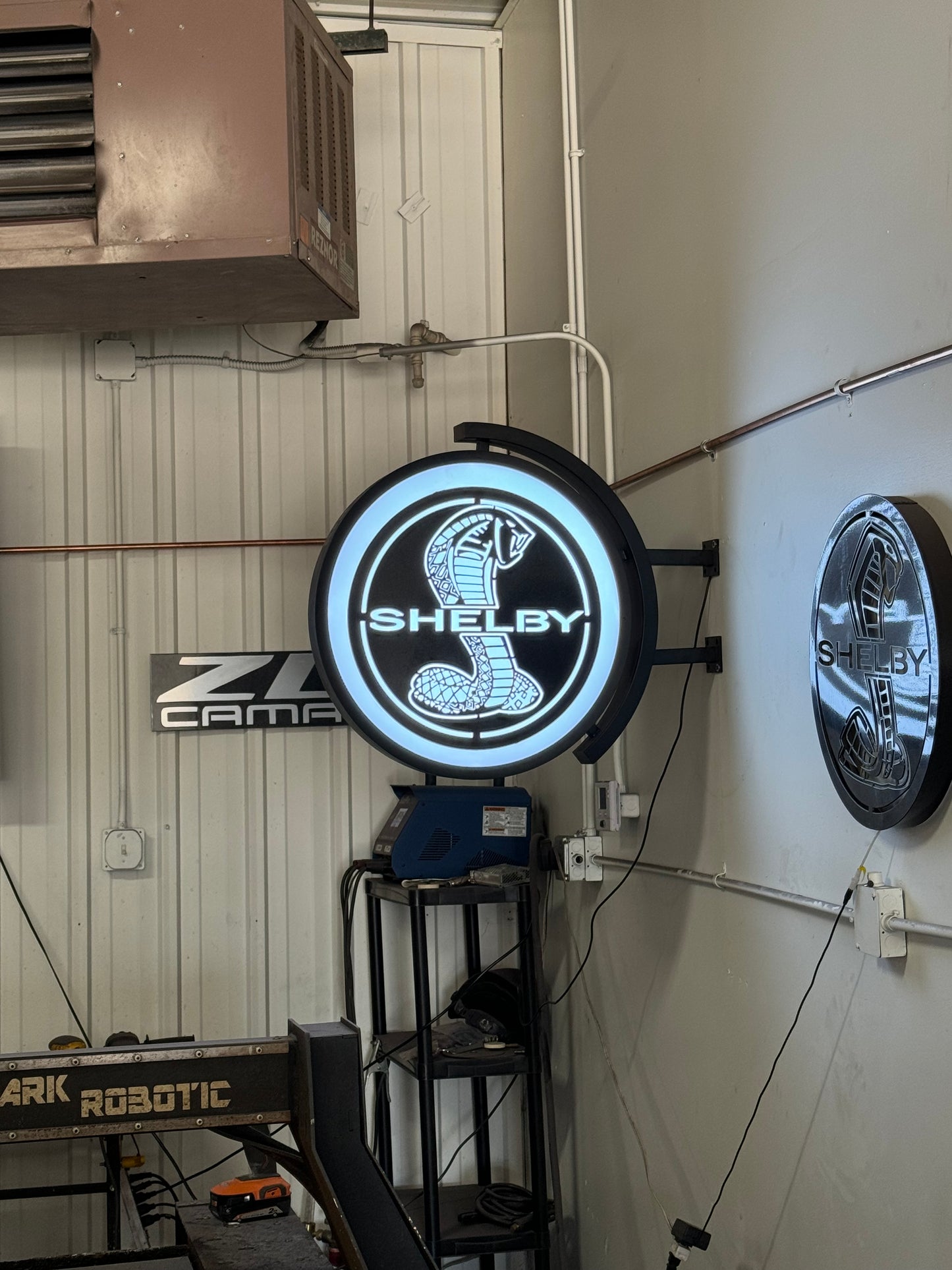 Officially licensed Metal Black Shelby Backlit LED Light! π‘ π₯ 24x24β, powder-coated metal