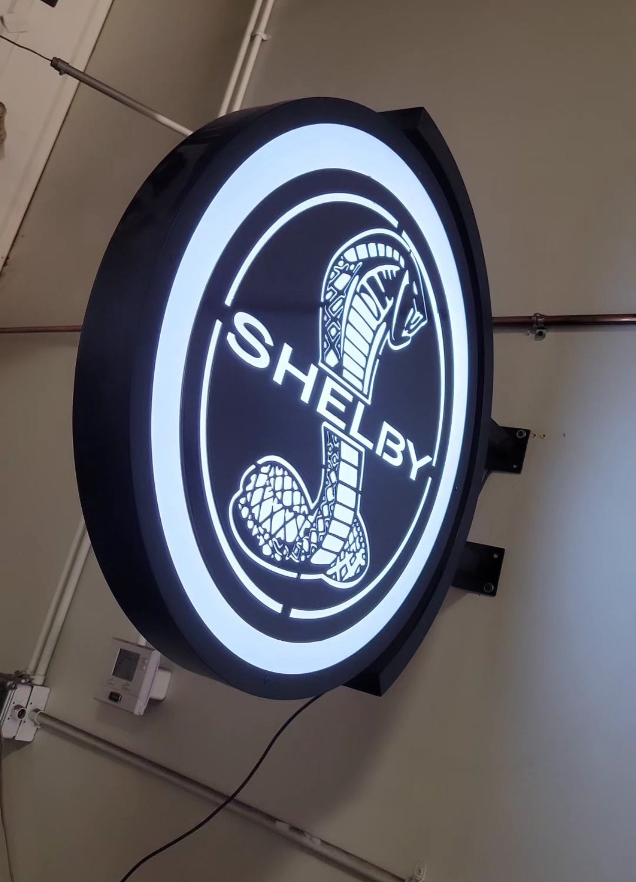 Officially licensed Metal Black Shelby Backlit LED Light! π‘ π₯ 24x24β, powder-coated metal
