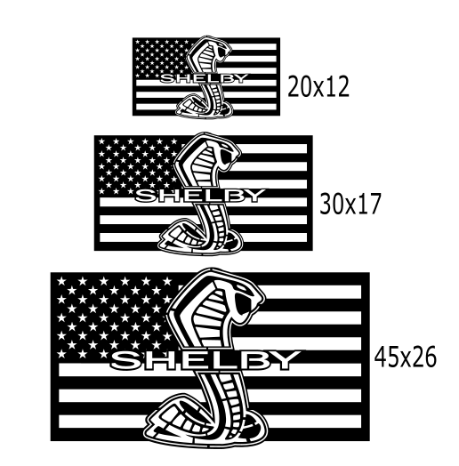 Official USA carroll Shelby Flag