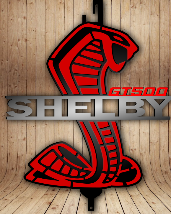 Shelby GT500/GT350 wall decor and hood prop, (DETACHABLE PROP)