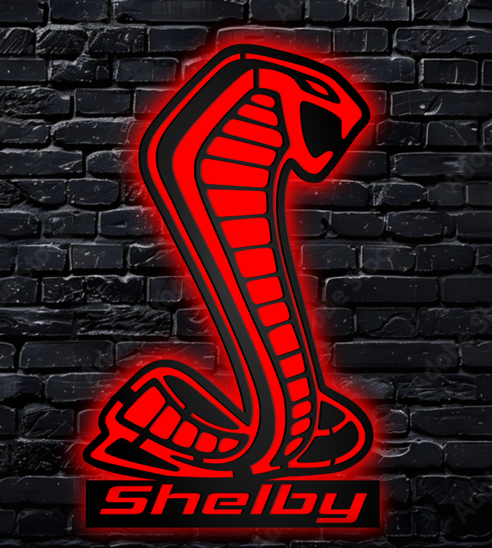 Officially licensed Metal Black Shelby Backlit LED Light! 🔥 48x28”, powder-coated metal