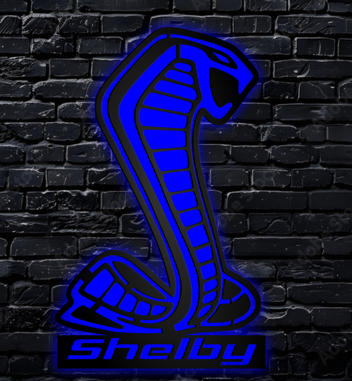 Officially licensed Metal Black Shelby Backlit LED Light! 🔥 48x28”, powder-coated metal
