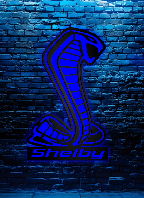 Officially licensed Metal Black Shelby Backlit LED Light! 🔥 48x28”, powder-coated metal