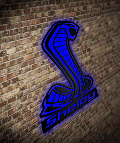 Officially licensed Metal Black Shelby Backlit LED Light! 🔥 48x28”, powder-coated metal
