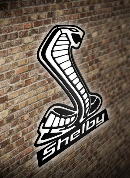 Officially licensed Metal Black Shelby Backlit LED Light! 🔥 48x28”, powder-coated metal