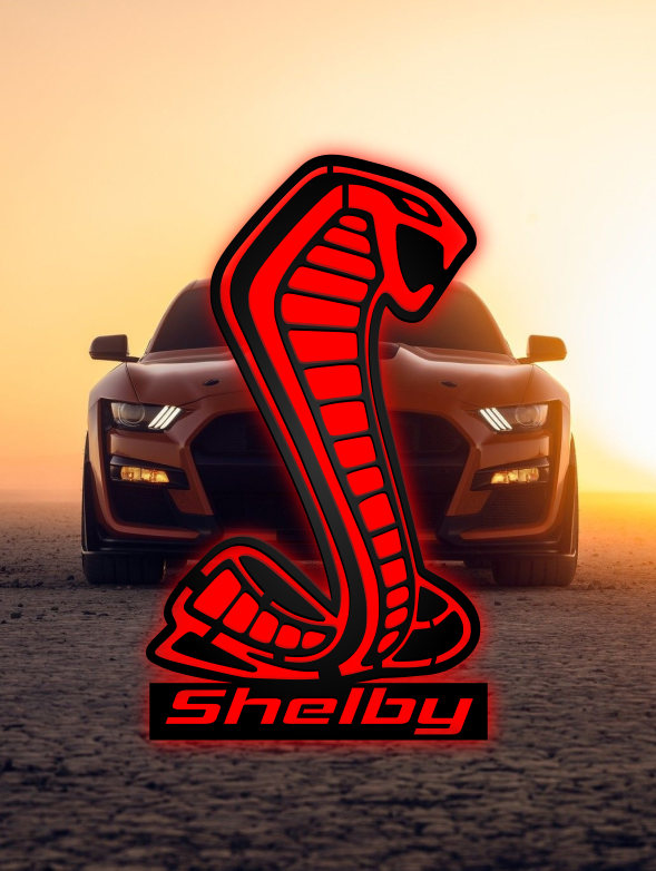 Officially licensed Metal Black Shelby Backlit LED Light! 🔥 48x28”, powder-coated metal