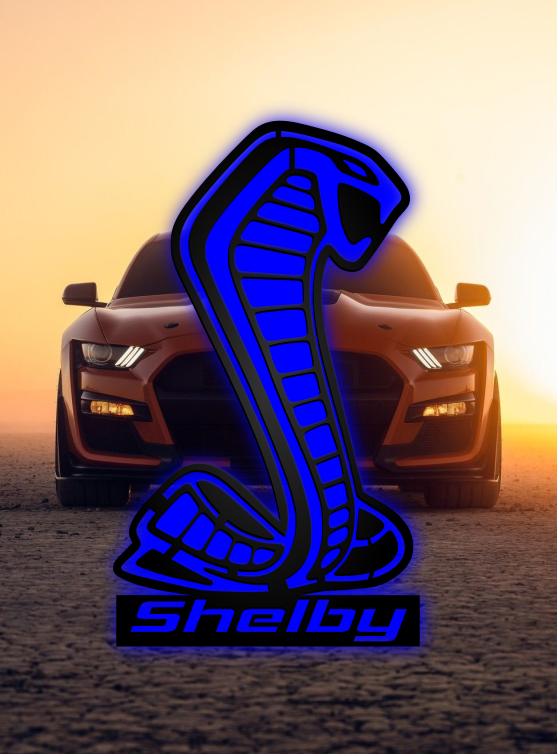 Officially licensed Metal Black Shelby Backlit LED Light! 🔥 48x28”, powder-coated metal