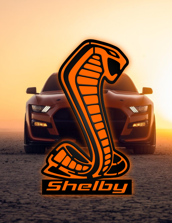 Officially licensed Metal Black Shelby Backlit LED Light! 🔥 48x28”, powder-coated metal CUSTOMIZABLE