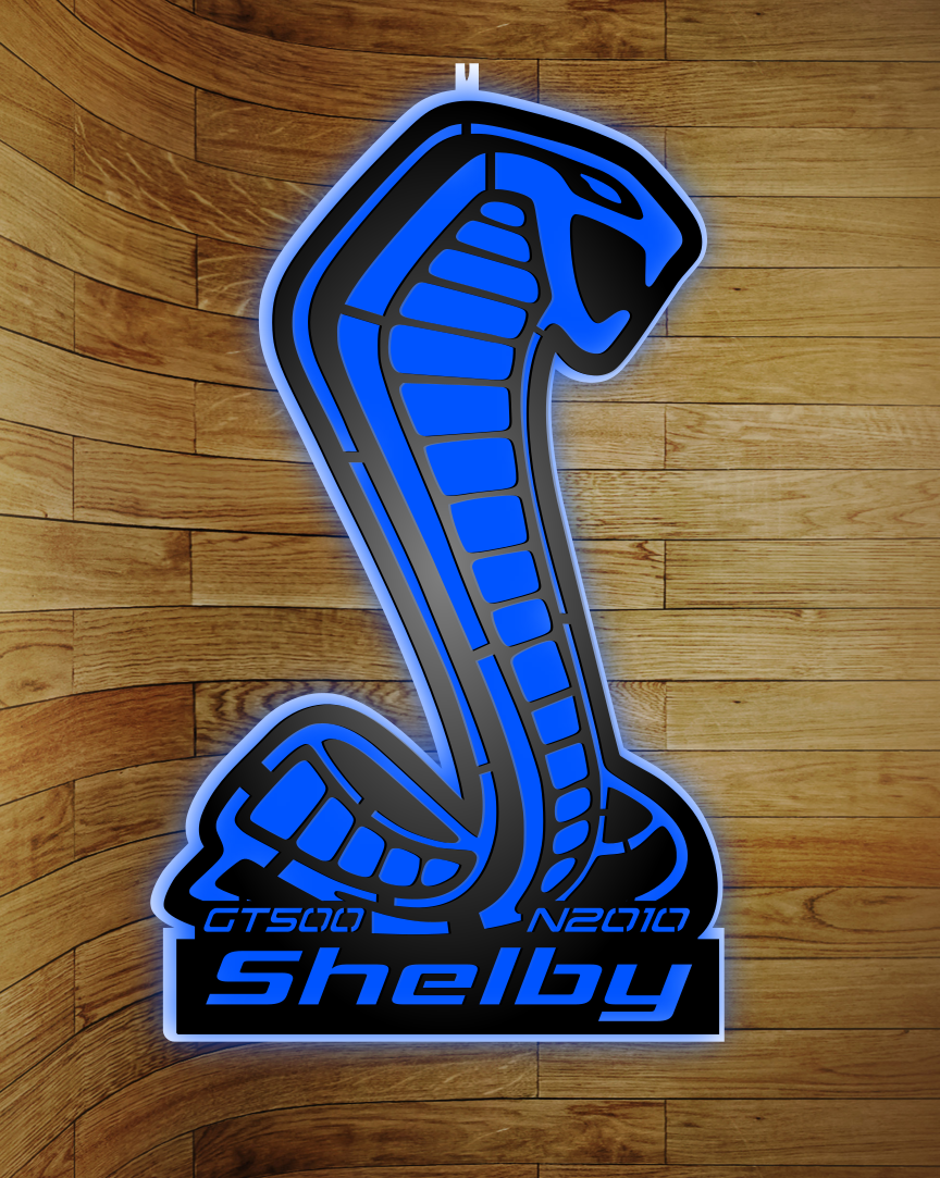 Officially licensed Metal Black Shelby Backlit LED Light! 🔥 48x28”, powder-coated metal CUSTOMIZABLE