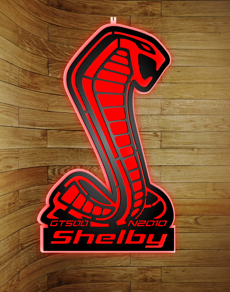Officially licensed Metal Black Shelby Backlit LED Light! 🔥 48x28”, powder-coated metal CUSTOMIZABLE