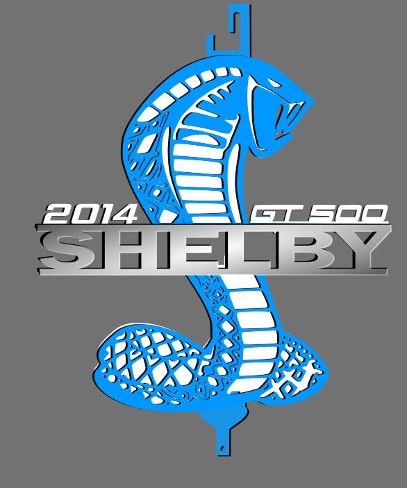 2014 shelby hood prop, black, Grabber blue, black and silver