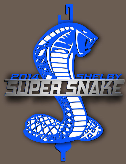 2014 Shelby super snake gt500 hood prop, azure blue and oxford white