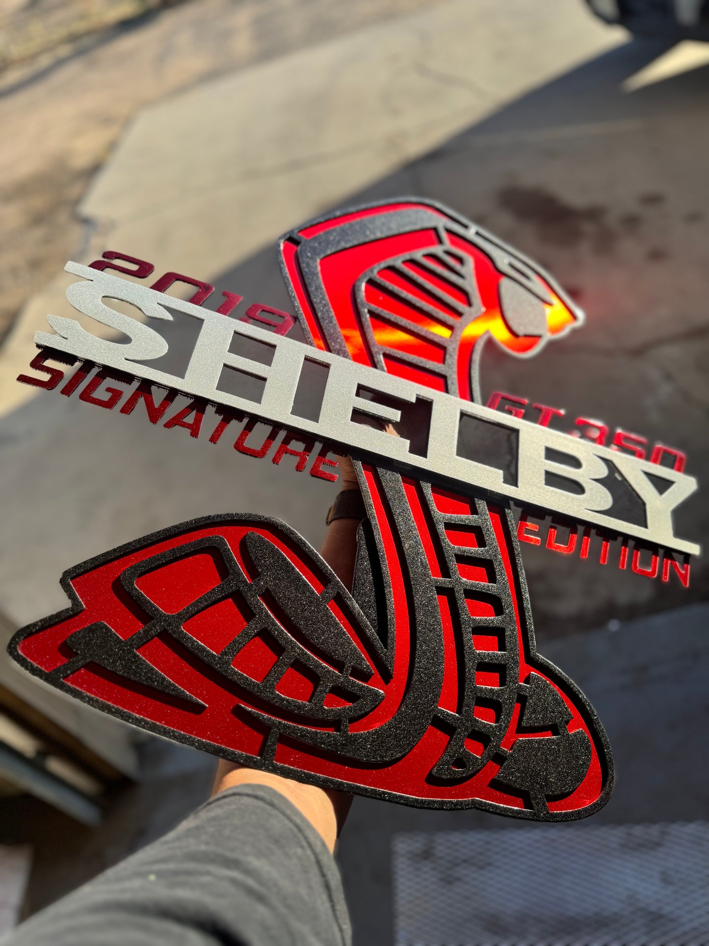 2019 Shelby gt350 hood prop, signature edition Rapid Red