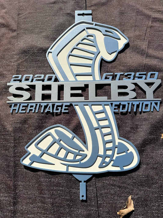 Shelby heritage edition gt350 hood prop, brittany blue