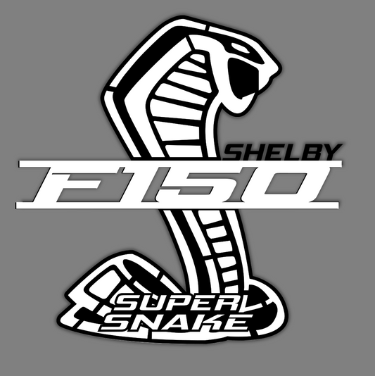 F150 Shelby super snake gt500 hood prop, black matte and white