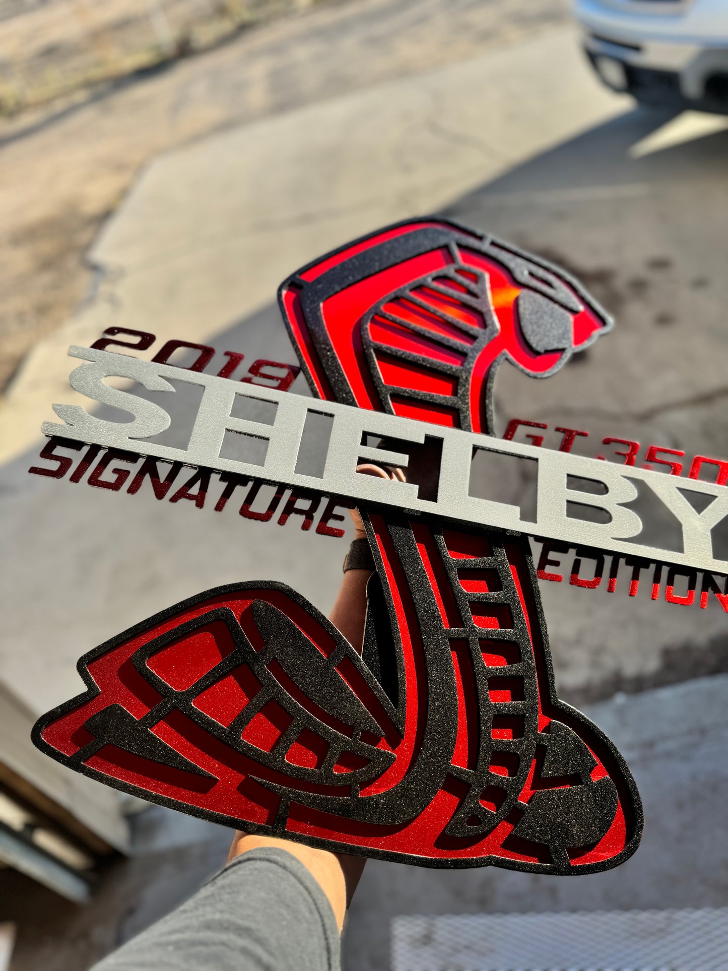 2019 Shelby gt350 hood prop, signature edition Rapid Red