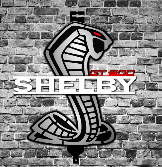 Gt500 Shelby hood prop, silver, black nd white