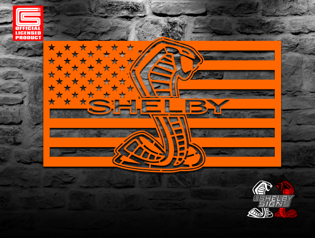 Official USA carroll Shelby Flag