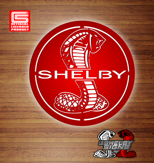 20x20 old shelby style sign with optional led 6500w white backlit