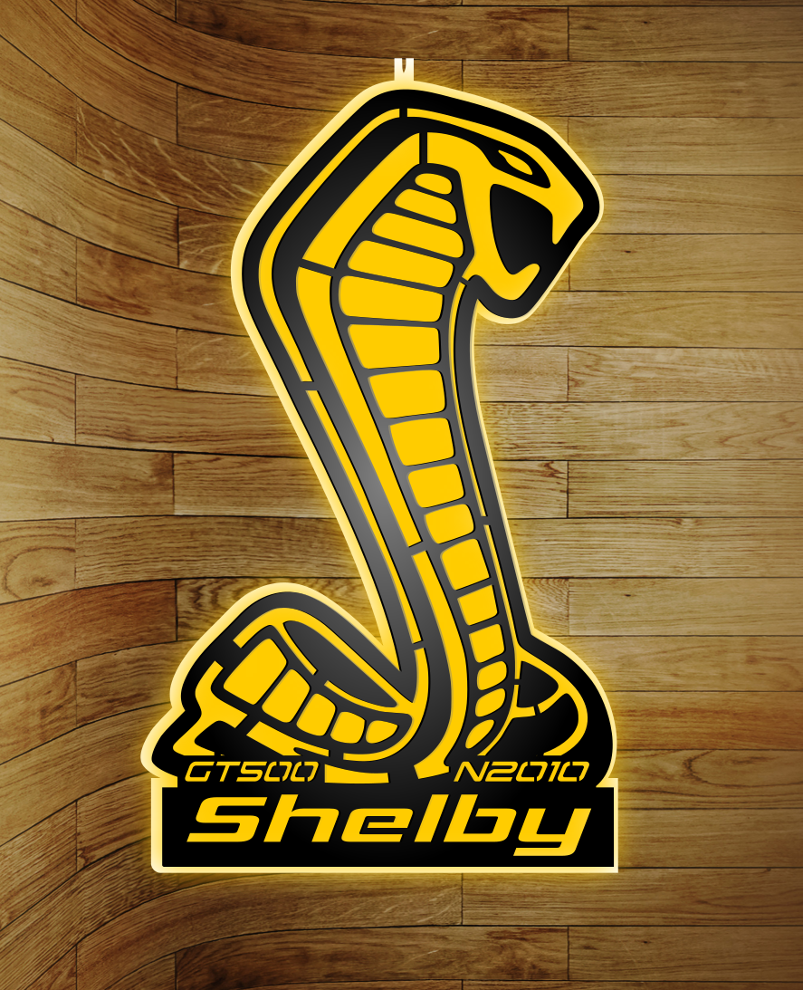 Officially licensed Metal Black Shelby Backlit LED Light! 🔥 48x28”, powder-coated metal CUSTOMIZABLE