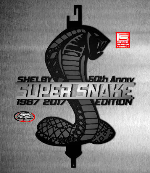 Shelby super snake 50th anniv cobra gt500 hood prop, black and dark gray metallic