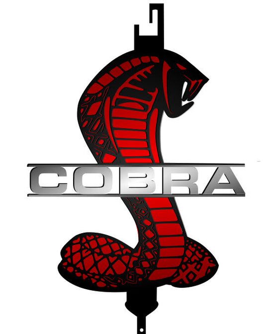 Shelby cobra hood prop, red & black metallic
