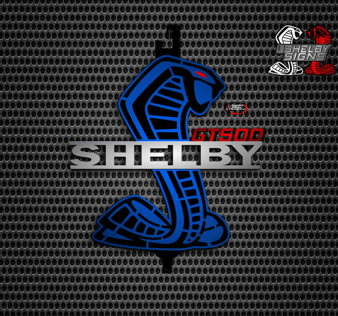 Shelby gt500 hood prop, black /atlas blue