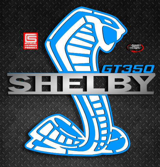 Shelby gt350 hood prop, grabber blue/white