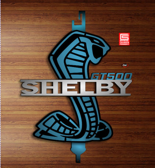 Shelby gt500 hood prop, black / antimatter blue