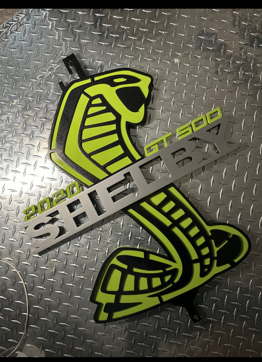 Shelby gt500 hood prop, lime green