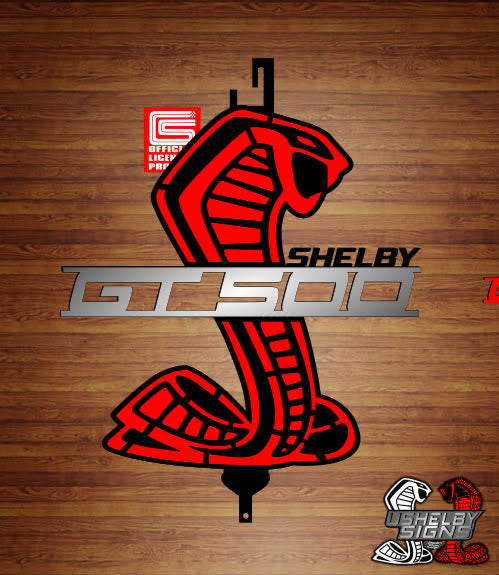 Shelby gt500 hood prop, red and black