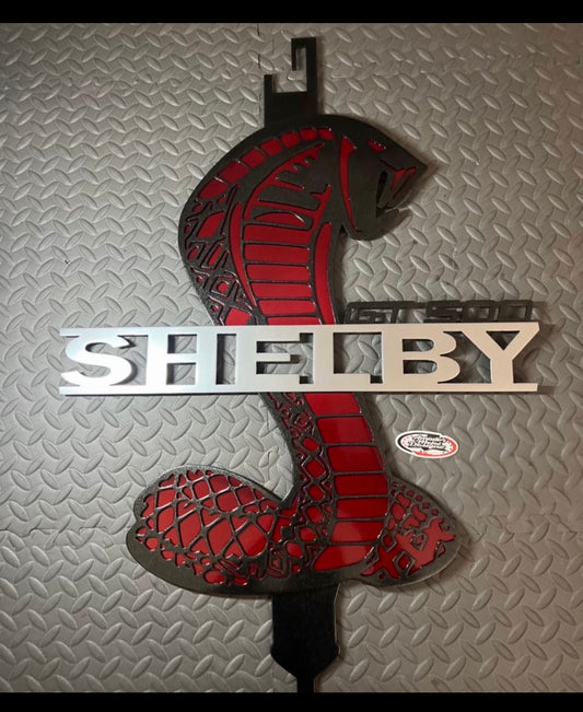 Shelby cobra gt500 hood prop, metallic red