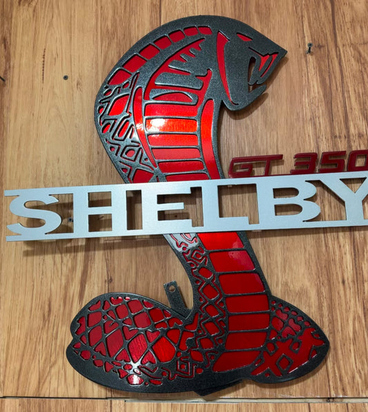 Shelby cobra gt350 hood prop, metallic red